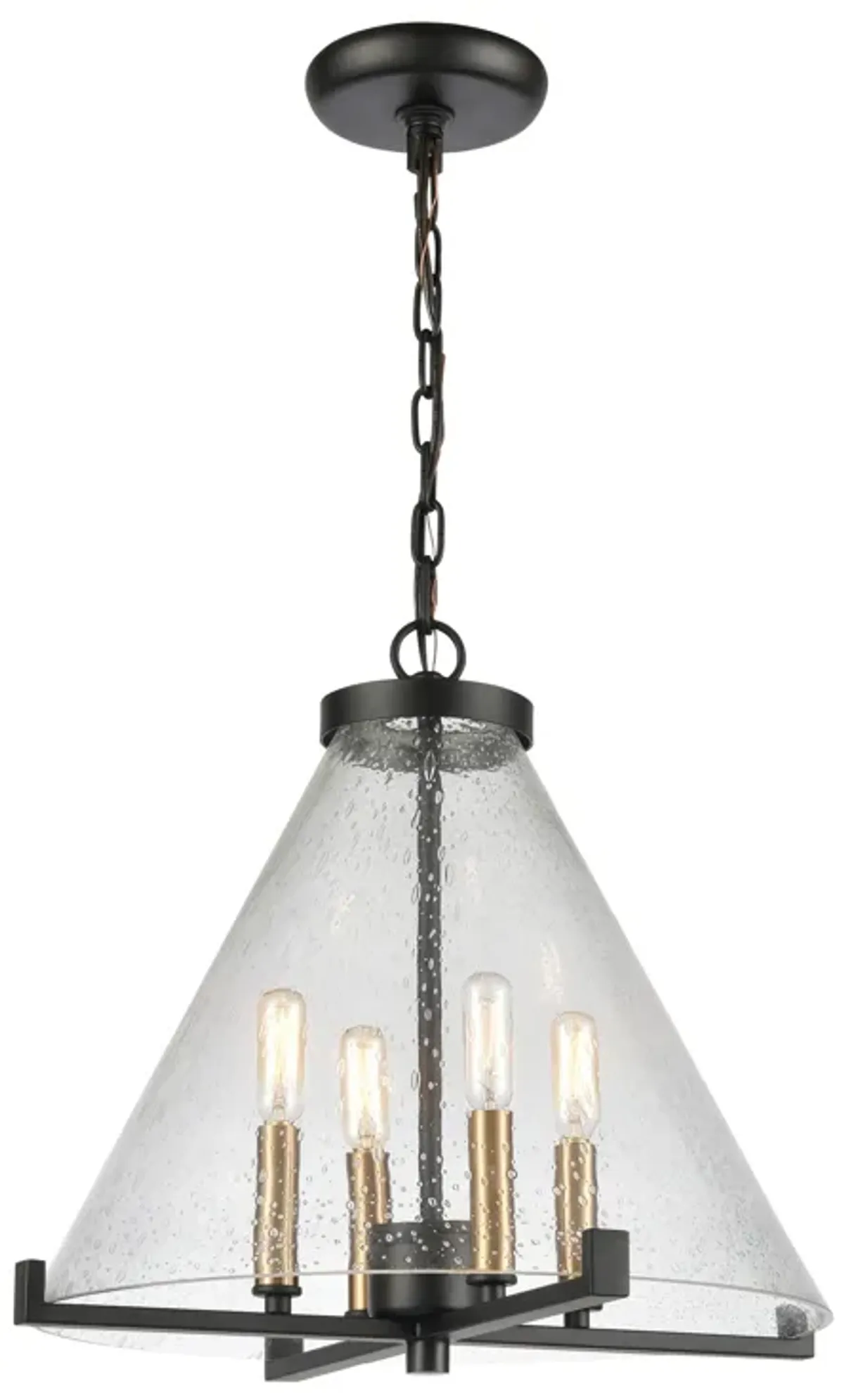 The Holding 17" Wide 4-Light Pendant - Matte Black