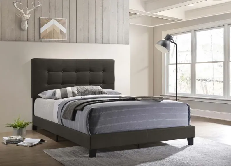 Aaliyah Tufted Upholstered Queen Bed Charcoal