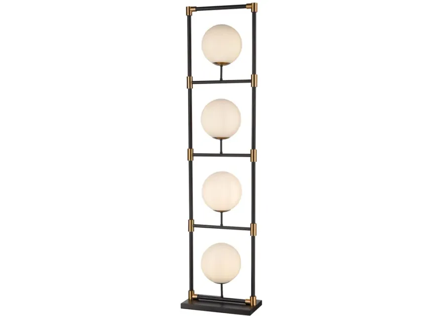 Career Ladder 59" High 4-Light Floor Lamp - Matte Black