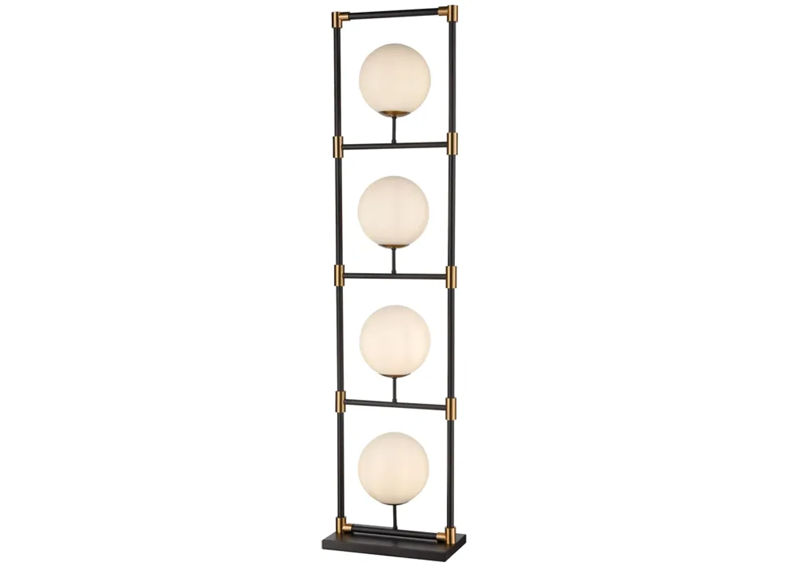 Career Ladder 59" High 4-Light Floor Lamp - Matte Black