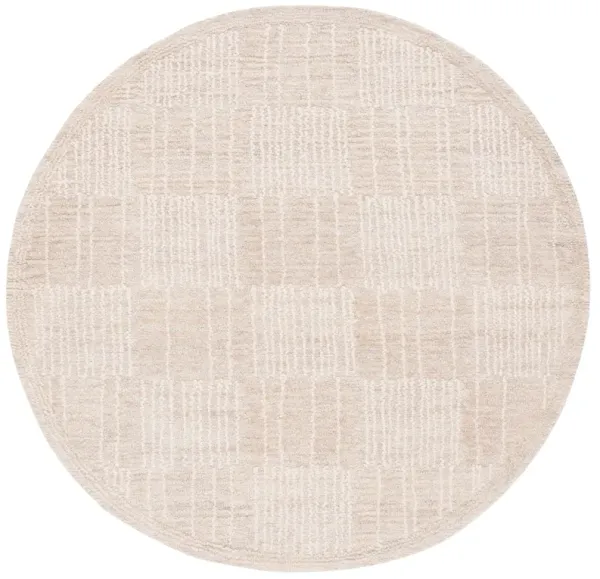 ABSTRACT Hand Tufted 6' x 6' Round area rug