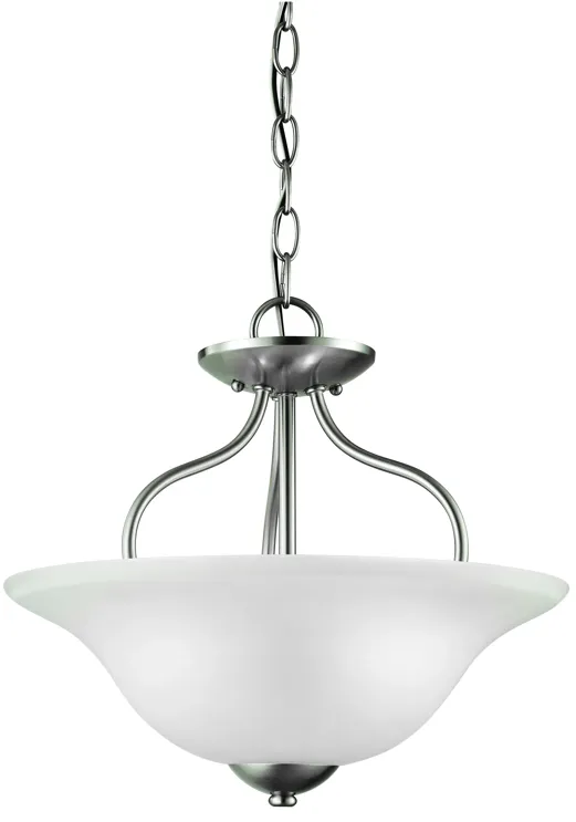 Conway 15" Wide 2-Light Semi Flush Mount - Brushed Nickel