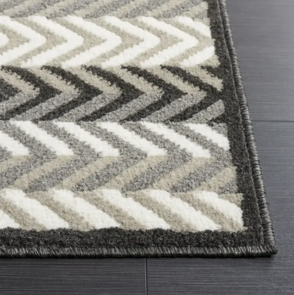 PYRAMID 247 GREY  2'-2' x 8' Runner Rug