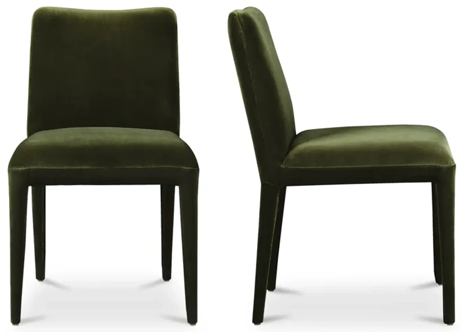 CALLA DINING CHAIR GREEN VELVET-SET OF TWO