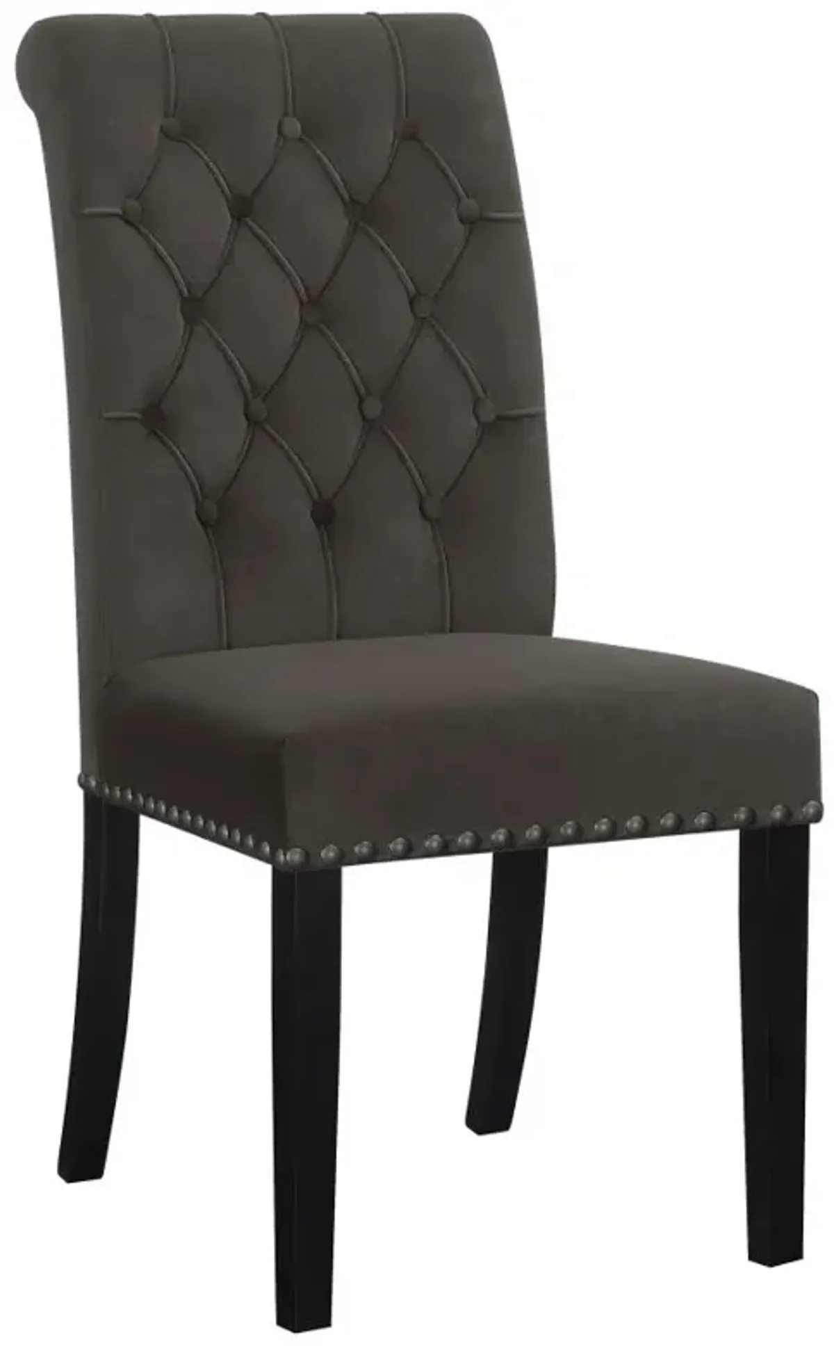 Alana Upholstered Tufted Side Chairs with Nailhead Trim (Set of 2)