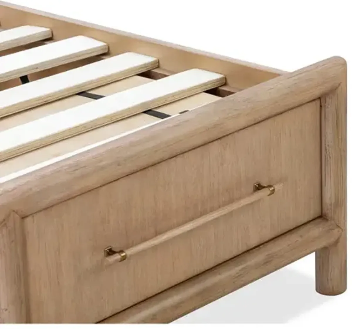 Dorsey Queen-size Two Drawer Storage Bed in Granola