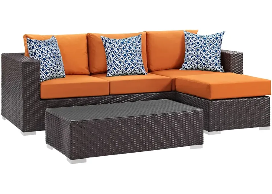 Convene 3 Piece Outdoor Patio Sofa Set