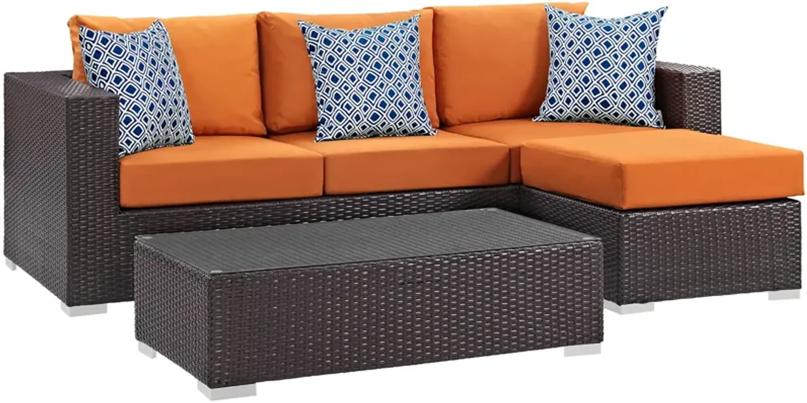 Convene 3 Piece Outdoor Patio Sofa Set