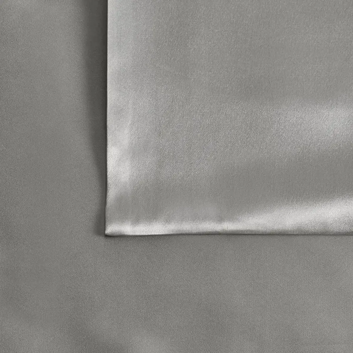 Madison Park Silk Grey 100% Mulberry Single Pillowcase