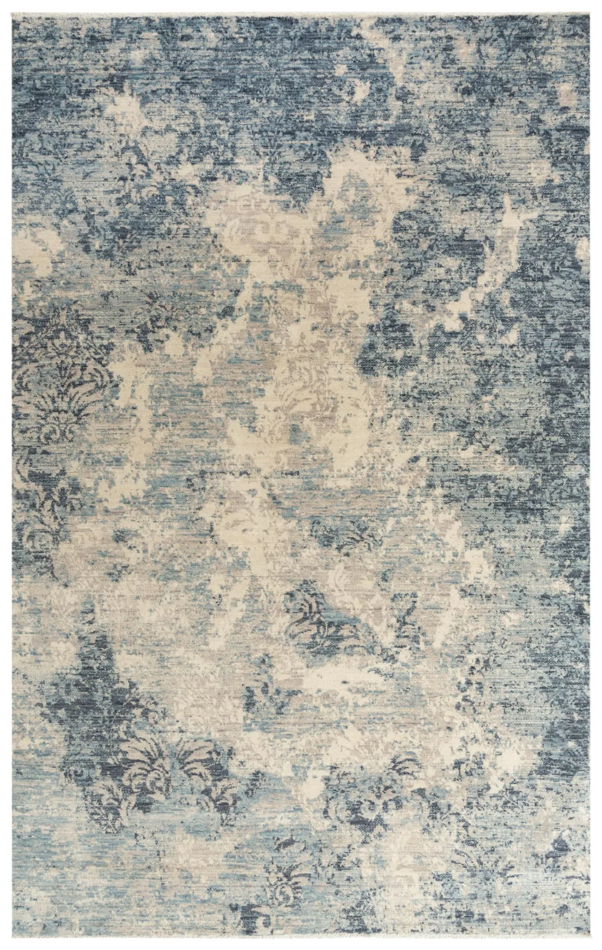 Platinum Blue Abstract Proprietary Wool 10' x 13' Rectangle Rug