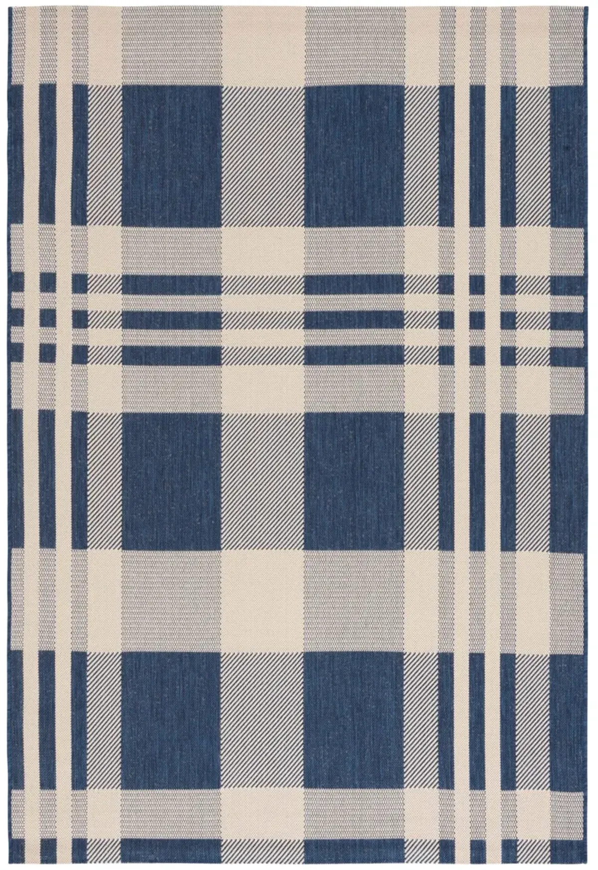 COURTYARD 6201 NAVY  2'-7' x 5' Small Rectangle Rug