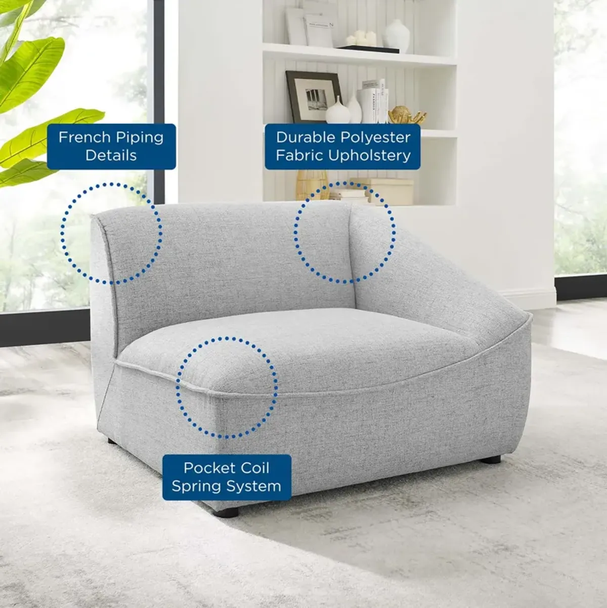 Comprise Right-Arm Sectional Sofa Chair