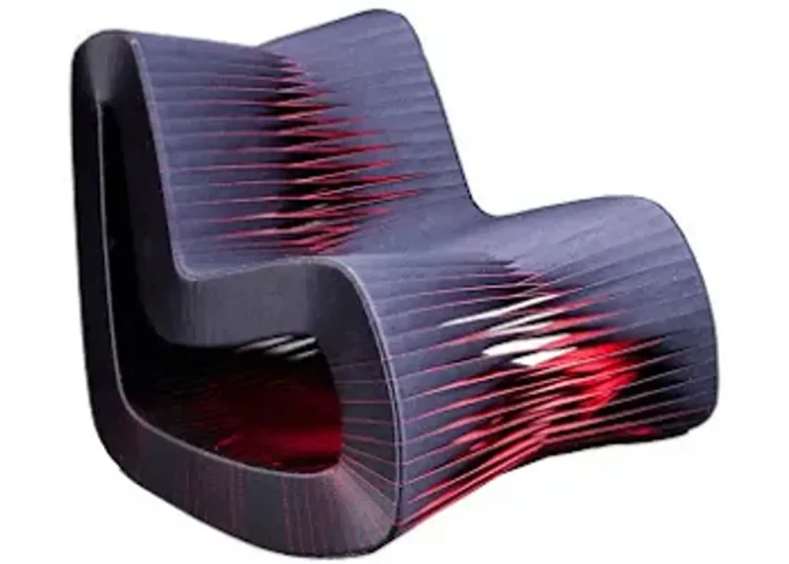 seat belt rocking chair, black/red