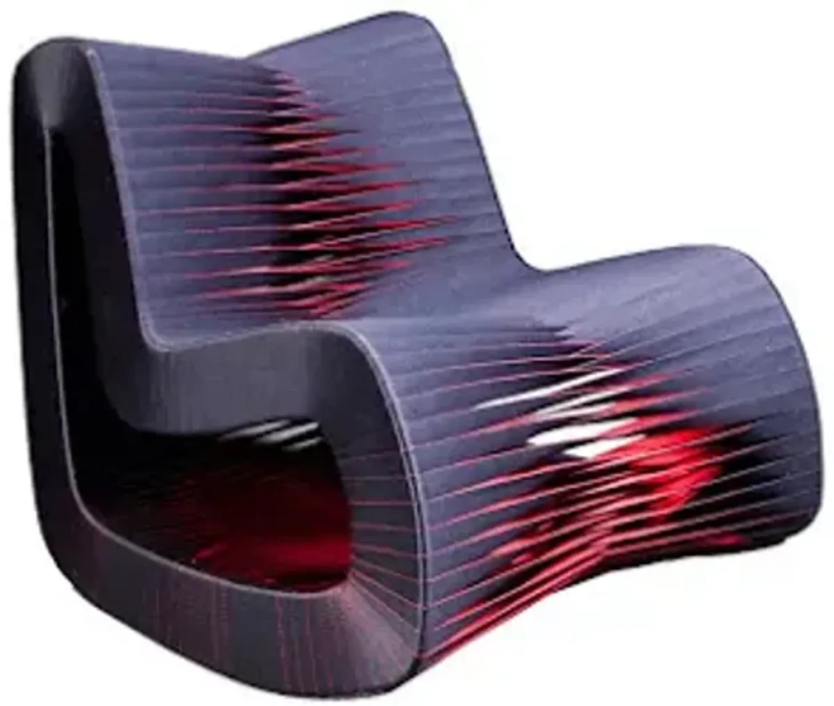 seat belt rocking chair, black/red