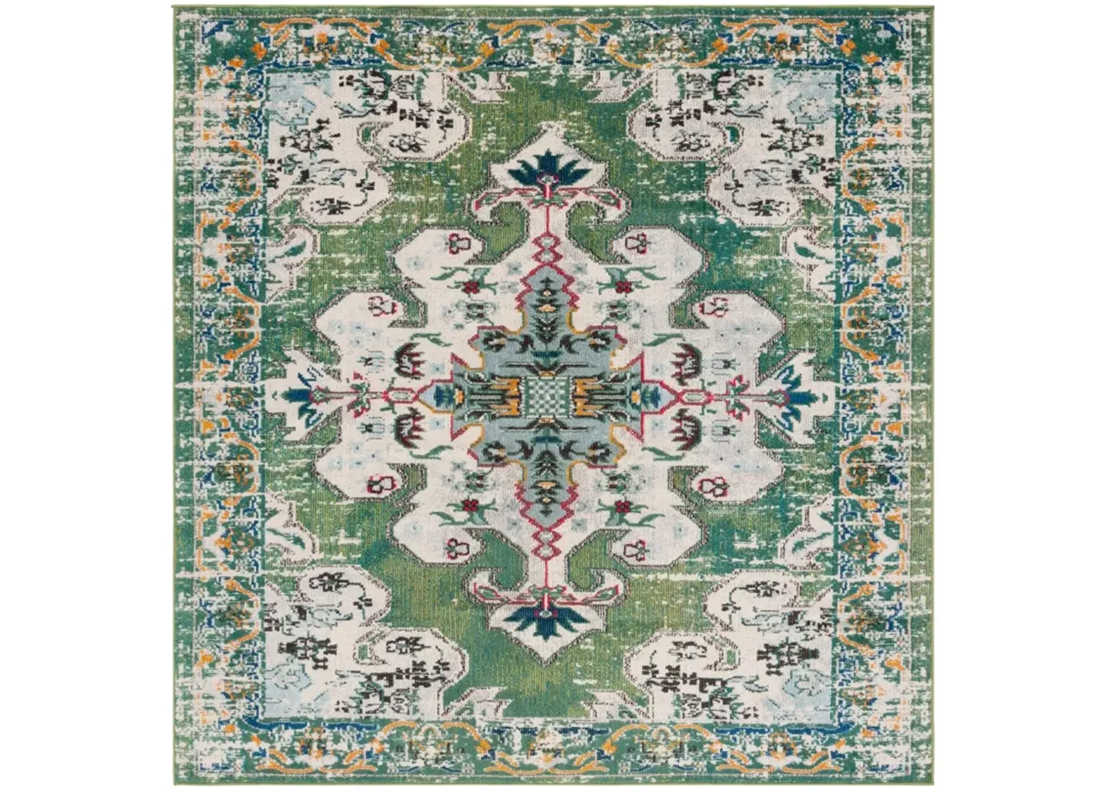 MADISON 452 GREEN  6'-7' x 6'-7' Square Square Rug