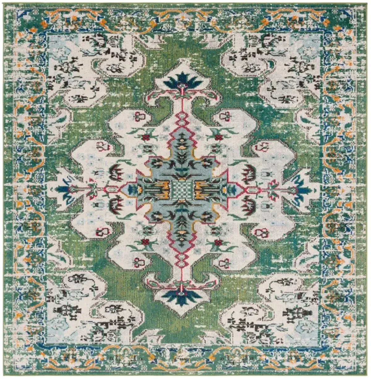 MADISON 452 GREEN  6'-7' x 6'-7' Square Square Rug