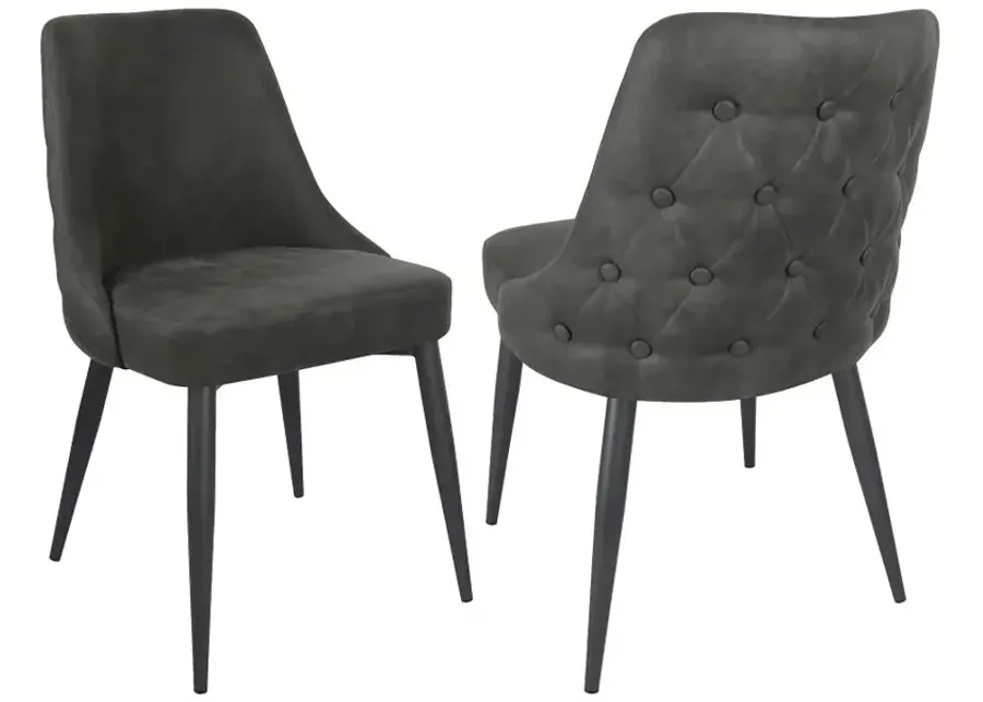 Cosmo Upholstered Curved Back Side Chairs (Set of 2)