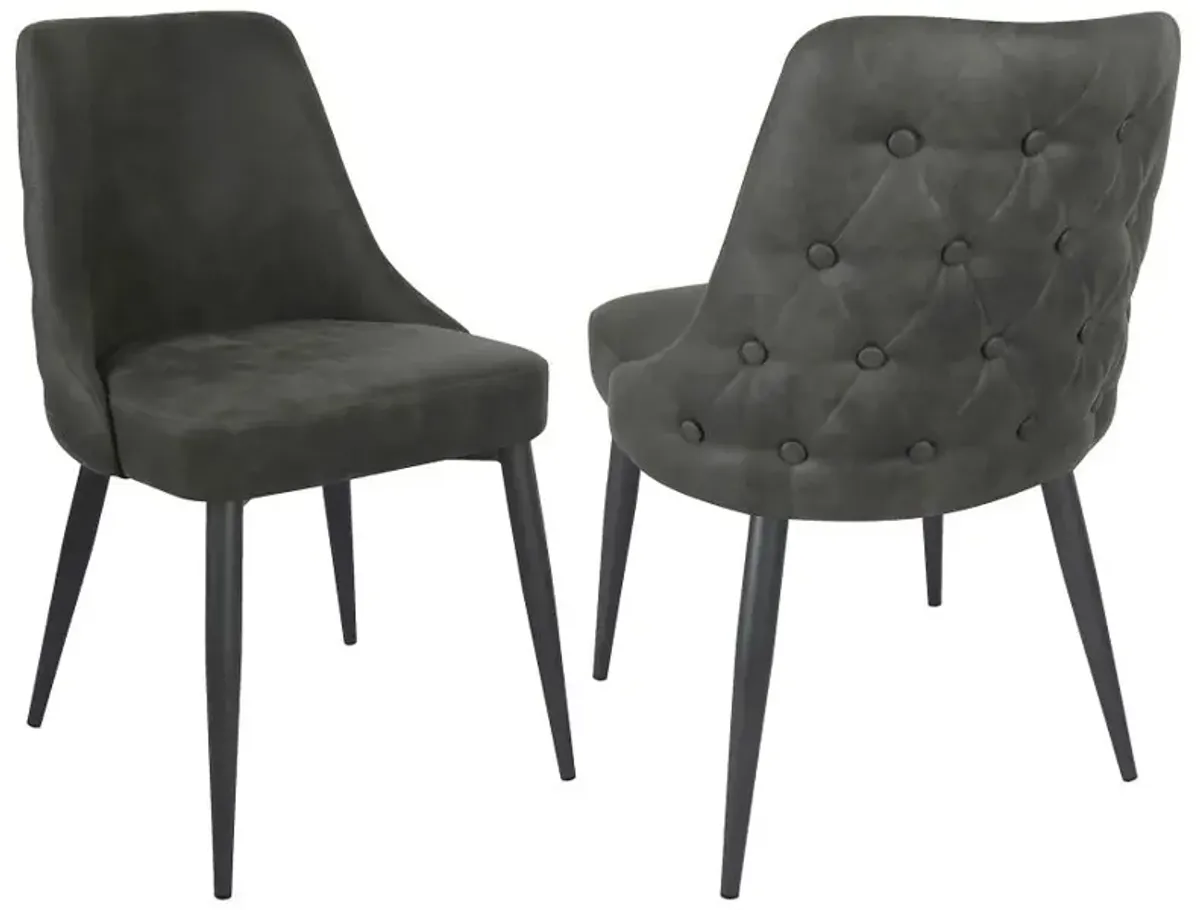 Cosmo Upholstered Curved Back Side Chairs (Set of 2)