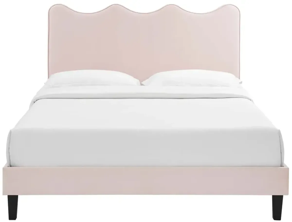 Current Performance Velvet Twin Platform Bed