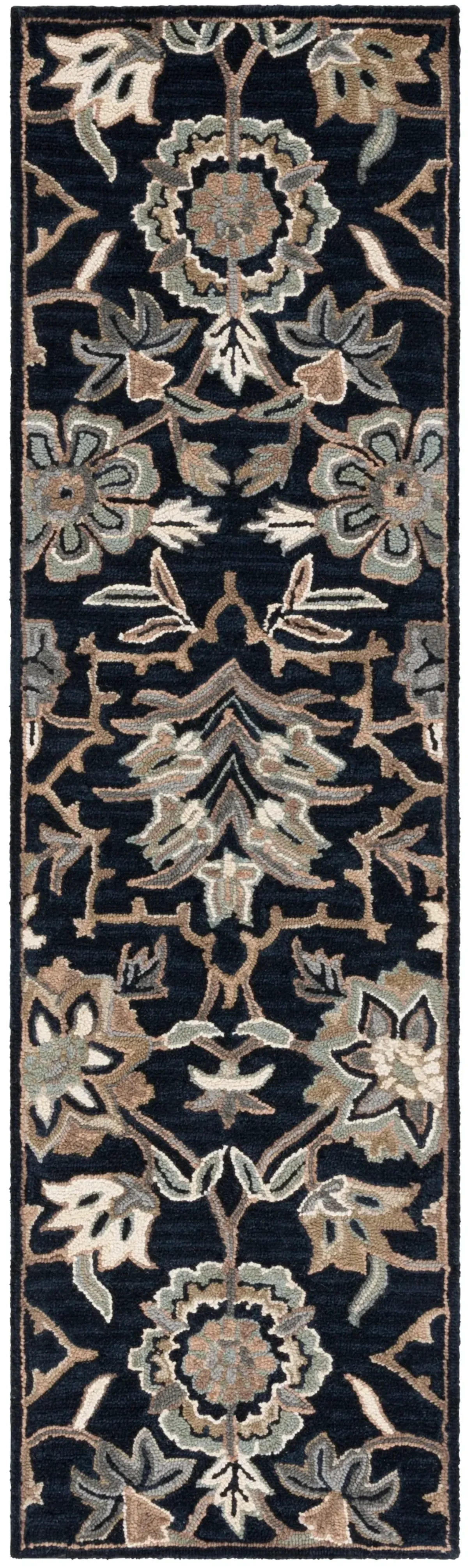 METRO 325 BLACK  2'-3' x 8' Runner Rug