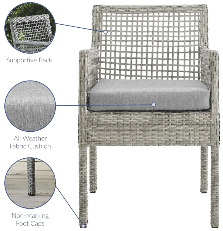 Aura Outdoor Patio Wicker Rattan Dining Armchair