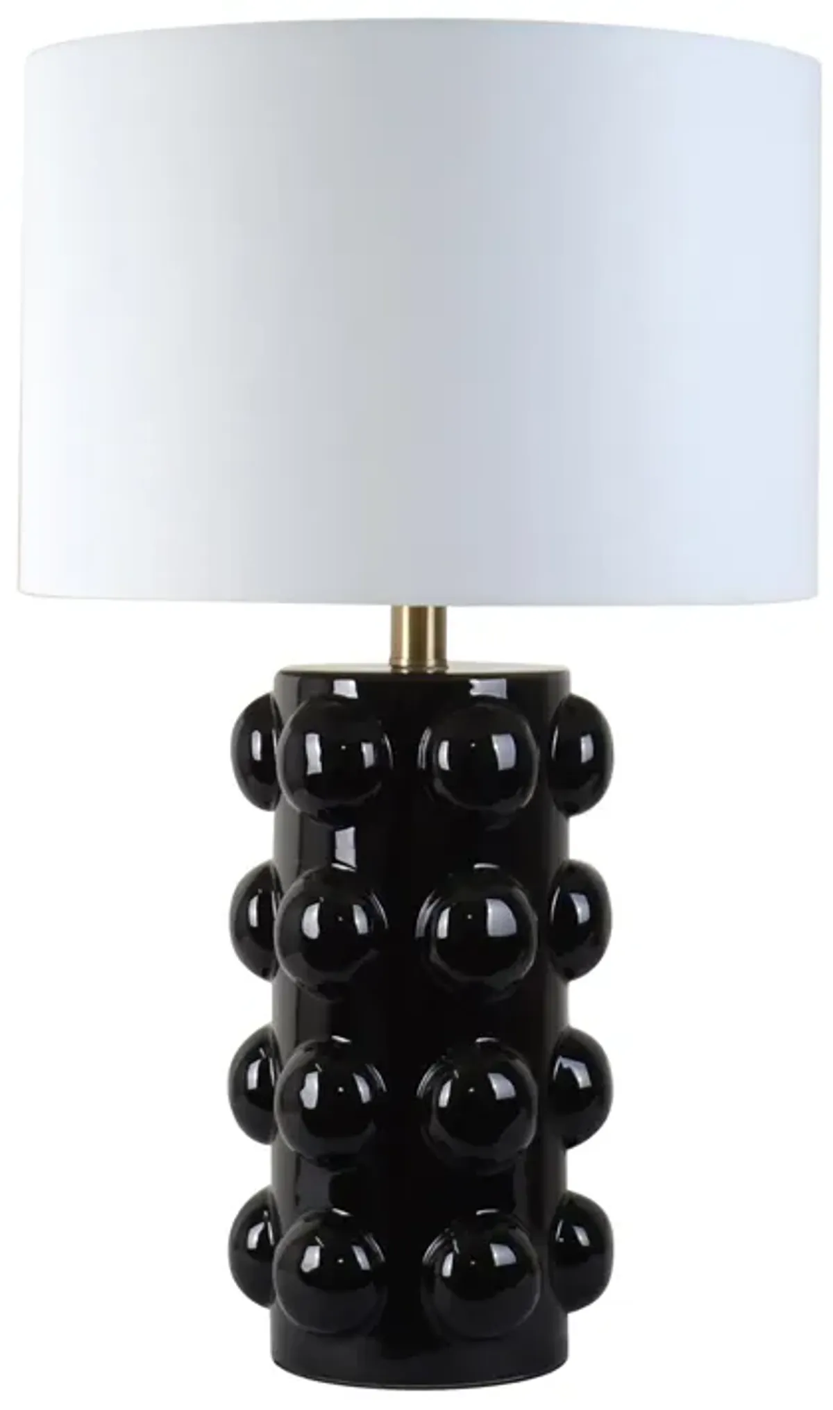 Ceramic 22" Bubble Table Lamp, Black