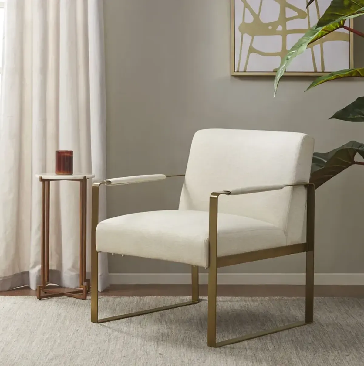 Martha Stewart Jayco Cream Accent Chair