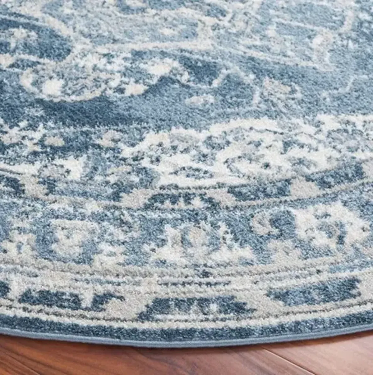 LAYLA 108  Blue 6'-7' X 6'-7' Round Round Rug