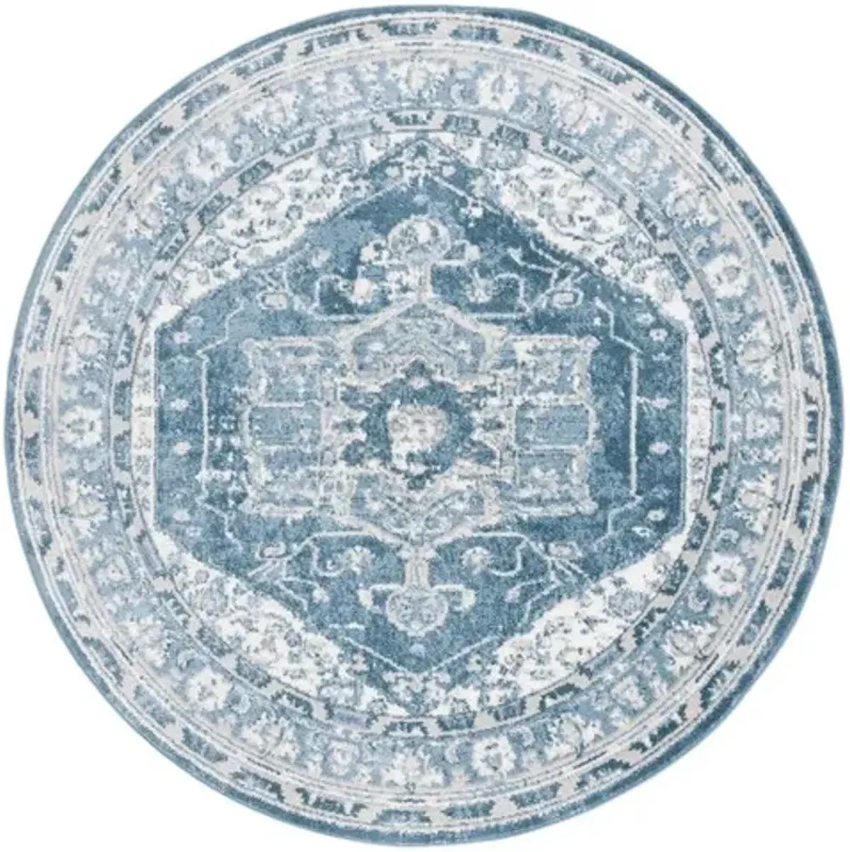 LAYLA 108  Blue 6'-7' X 6'-7' Round Round Rug