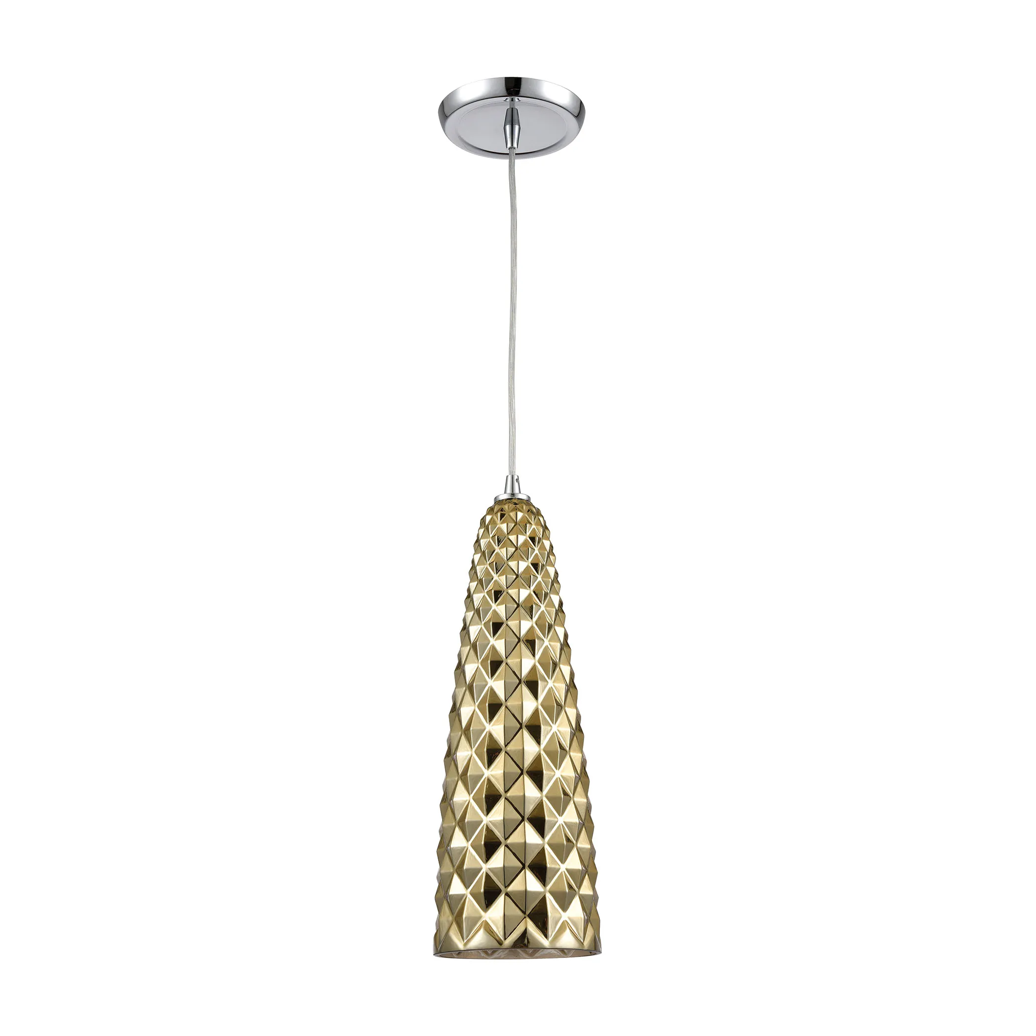 Glitzy 5" Wide 1-Light Mini Pendant - Polished Chrome