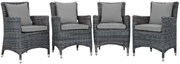 Summon 4 Piece Outdoor Patio Sunbrella® Dining Set