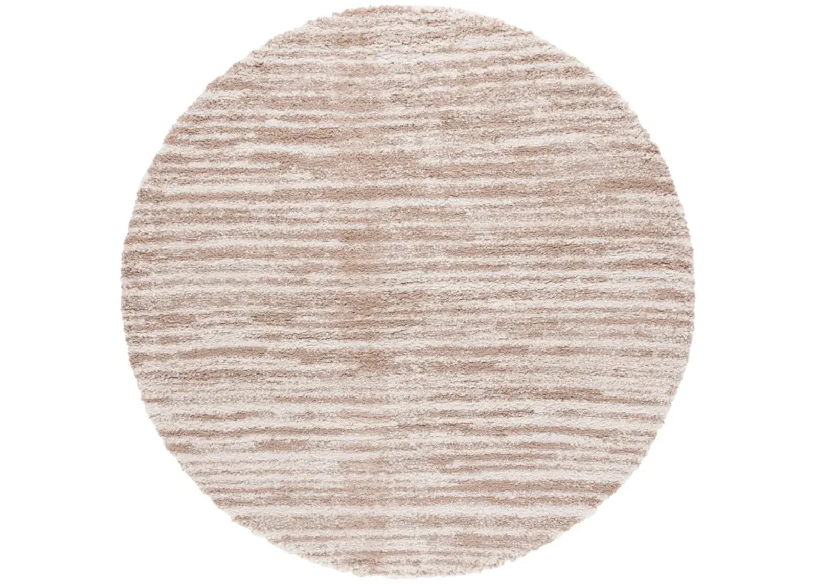 RUMI SHAG 110 BEIGE  6'-7' x 6'-7' Round Round Rug