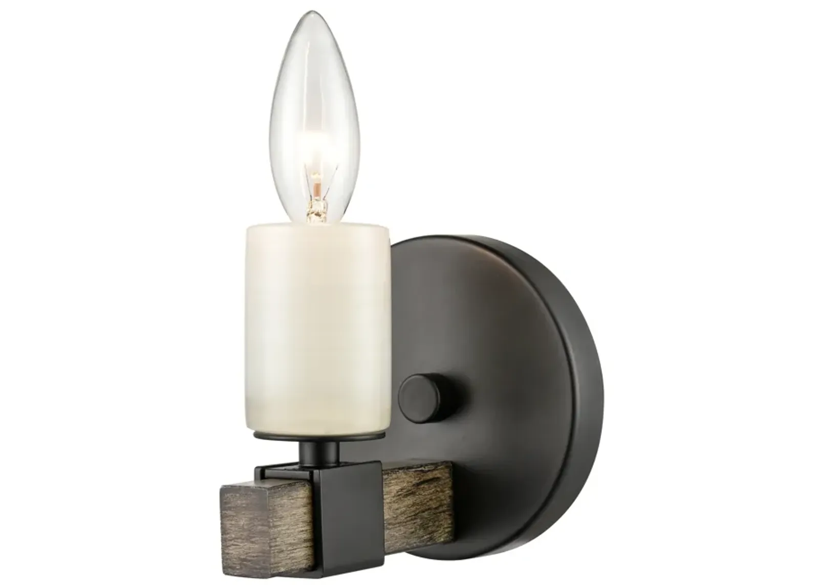 Stone Manor 5" High 1-Light Sconce - Matte Black