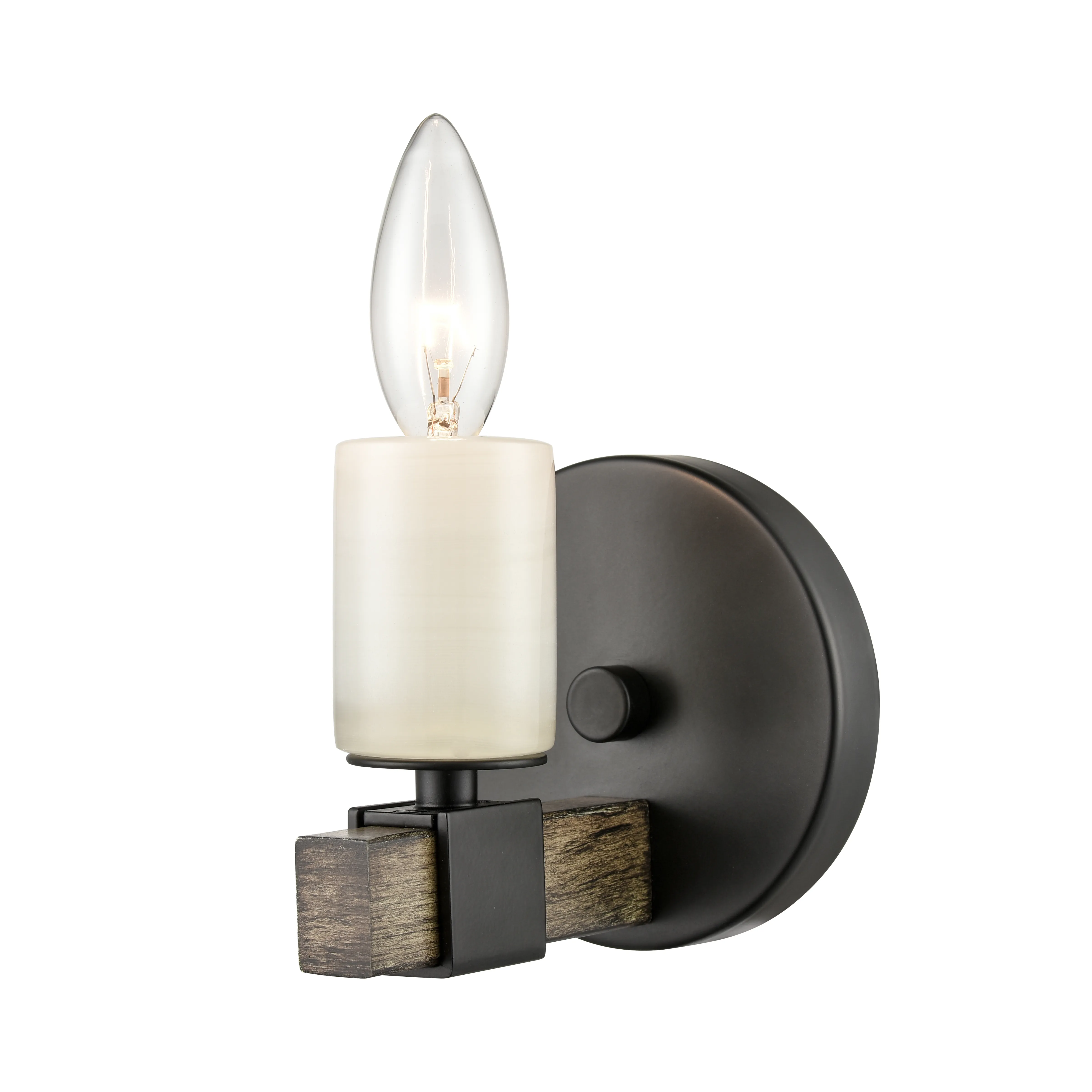 Stone Manor 5" High 1-Light Sconce - Matte Black