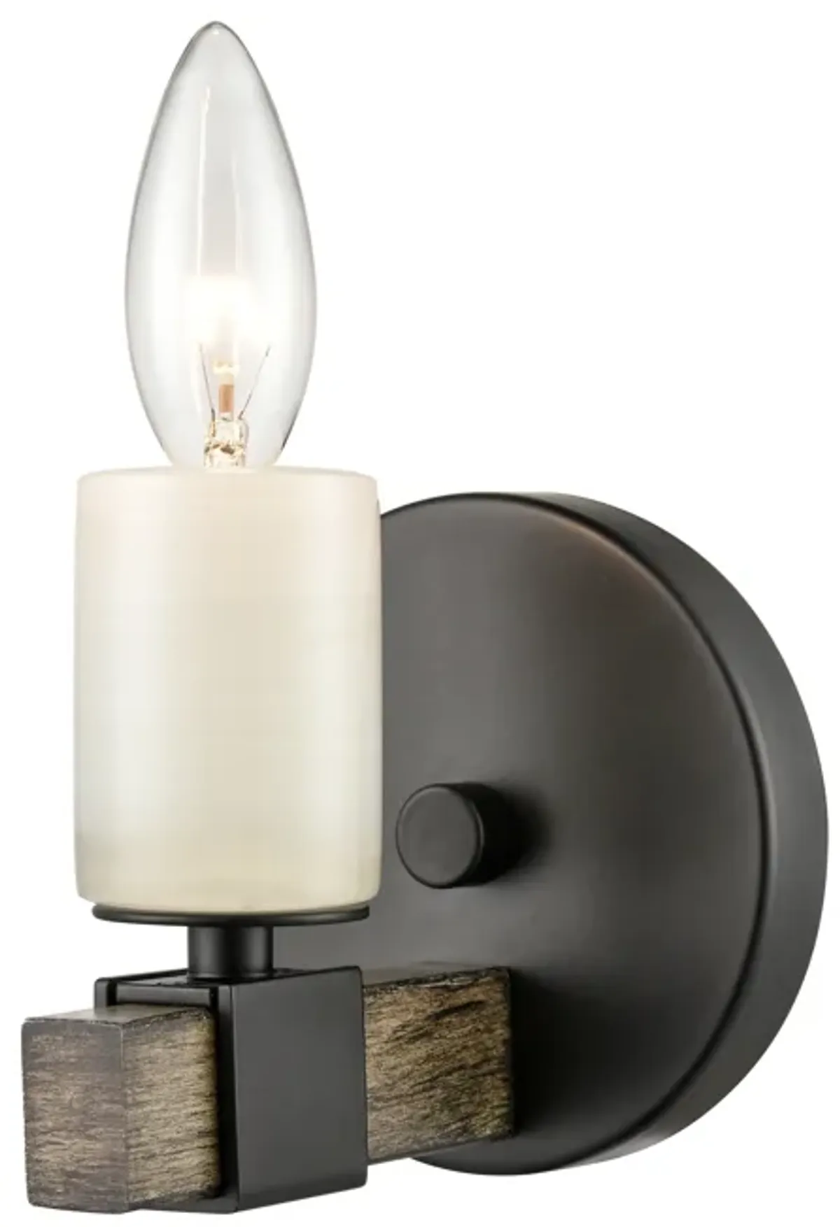 Stone Manor 5" High 1-Light Sconce - Matte Black