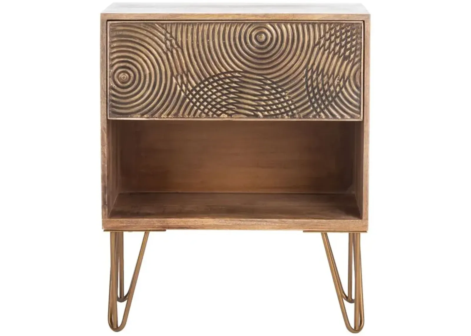 SOLENE 1 DRAWER TEXTURED NIGHTSTAND