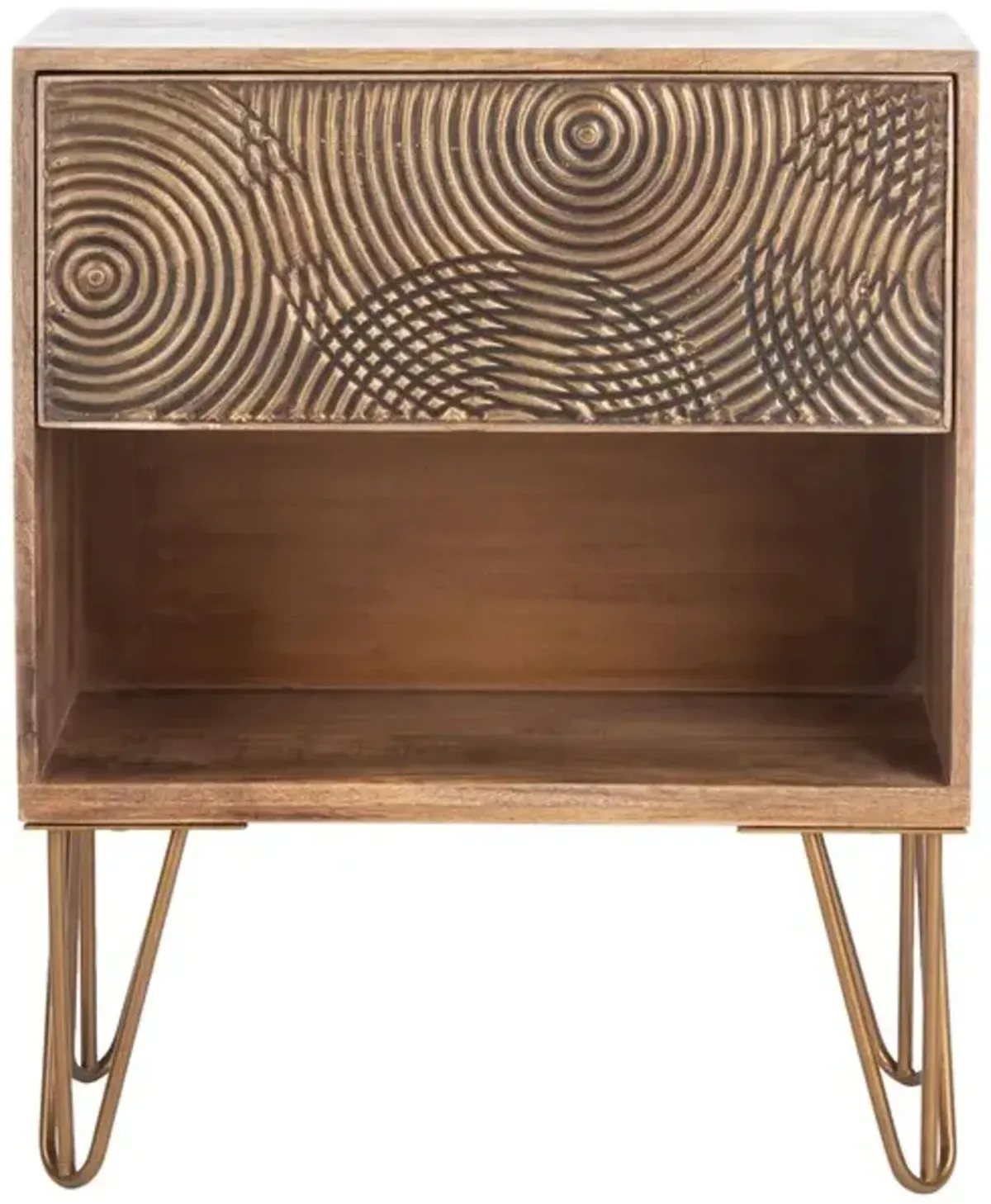 SOLENE 1 DRAWER TEXTURED NIGHTSTAND