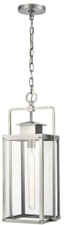 Crested Butte 9" Wide 1-Light Outdoor Pendant - Antique Brushed Aluminum