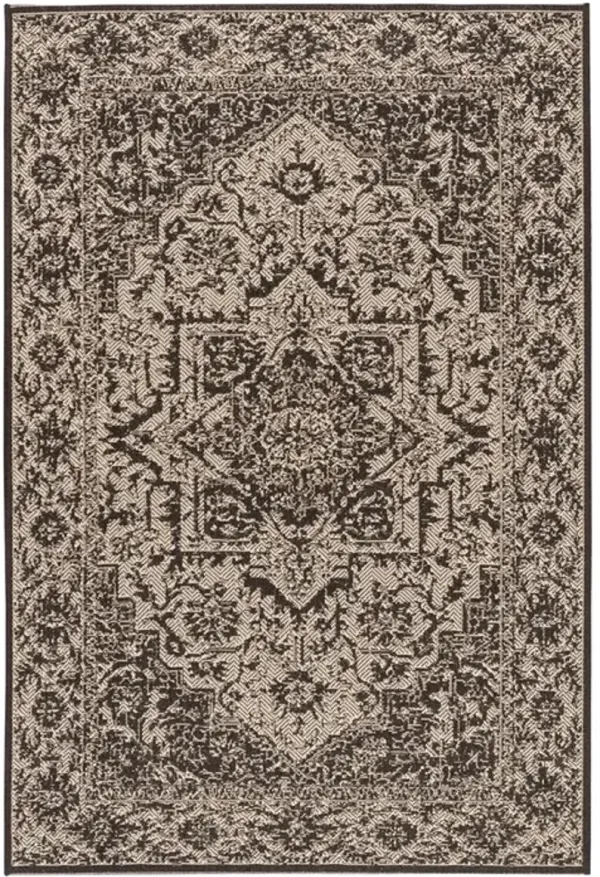 LINDEN 139 Collection LND139U-5 Creme / Brown 5'-3" X 7'-6"