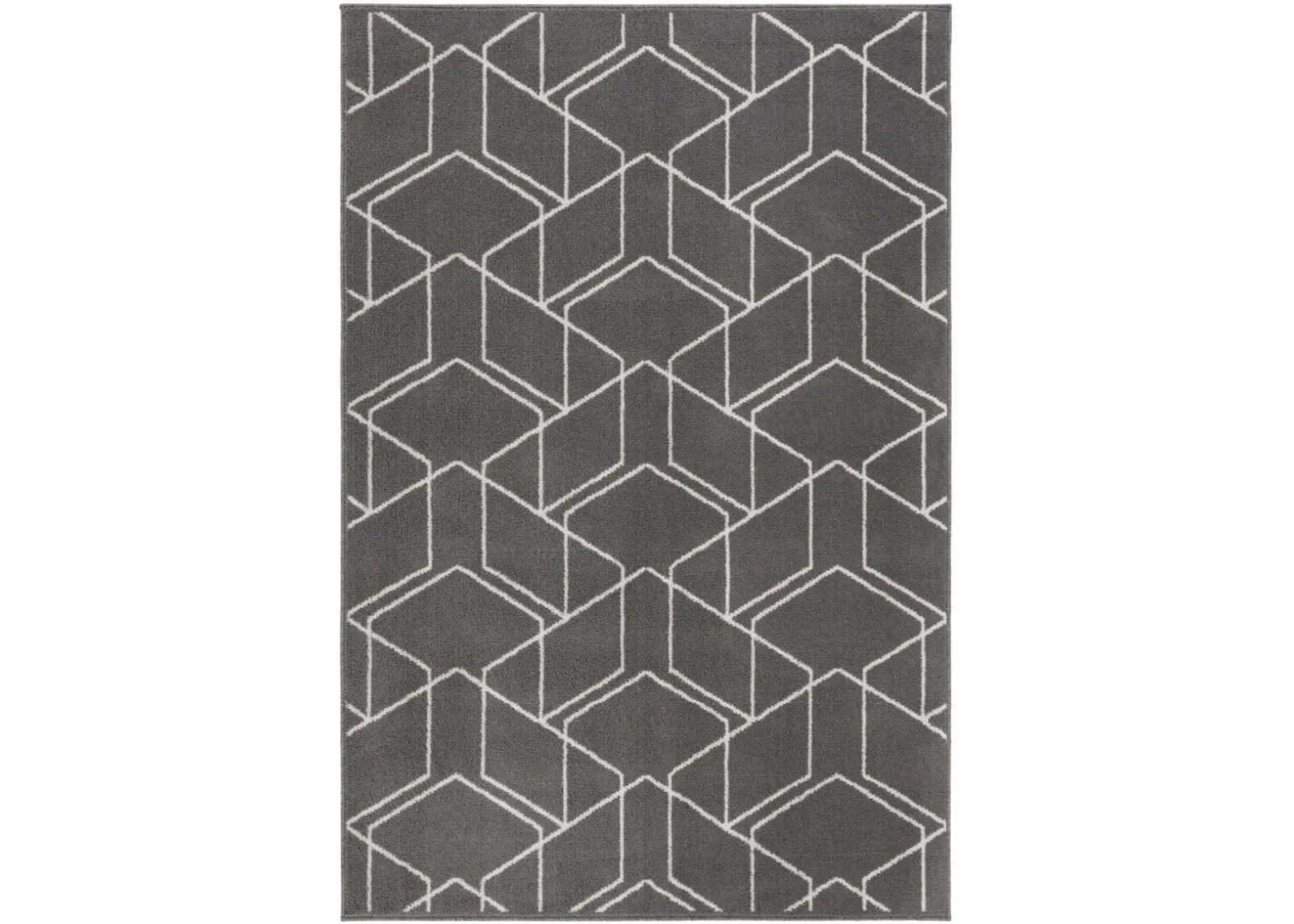 PYRAMID 211 GREY  5'-3' x 7'-8' Medium Rectangle Rug