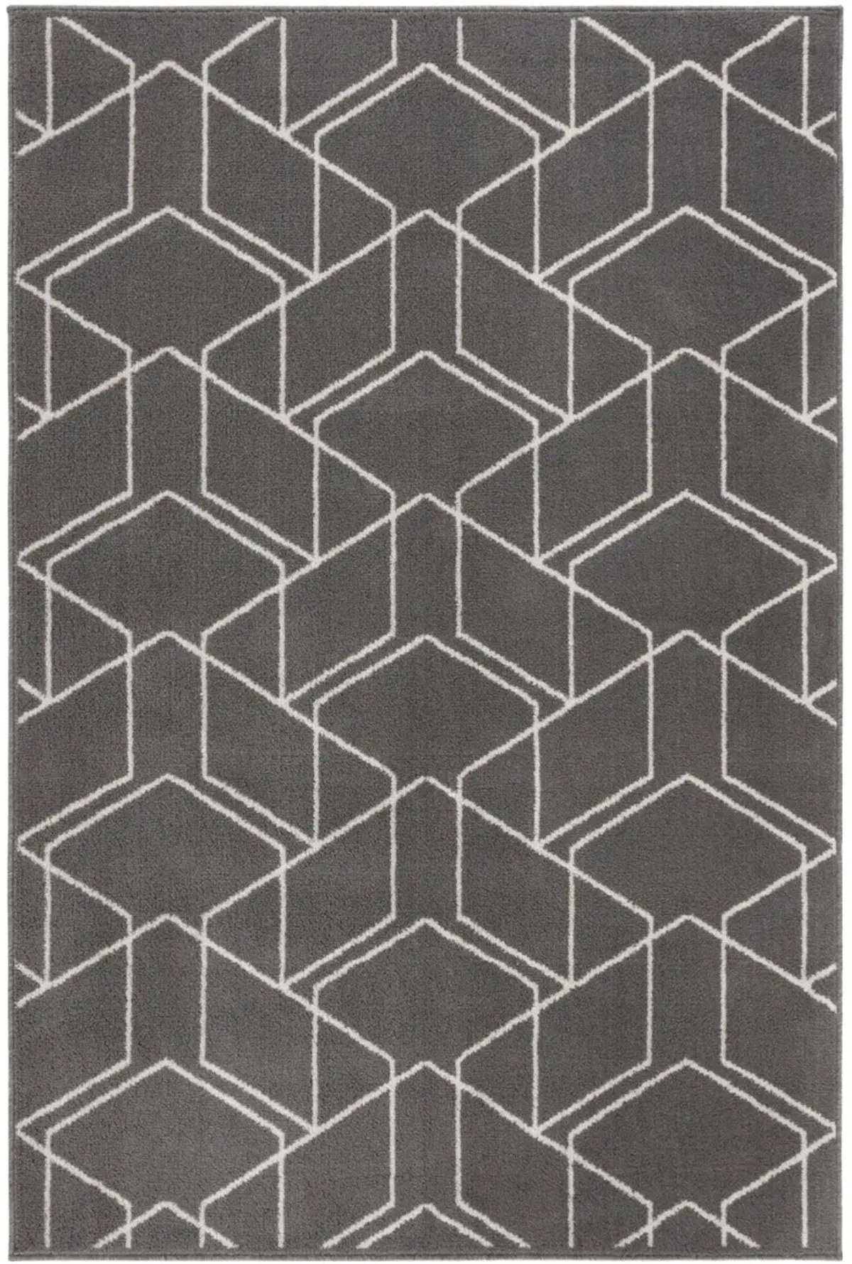 PYRAMID 211 GREY  5'-3' x 7'-8' Medium Rectangle Rug