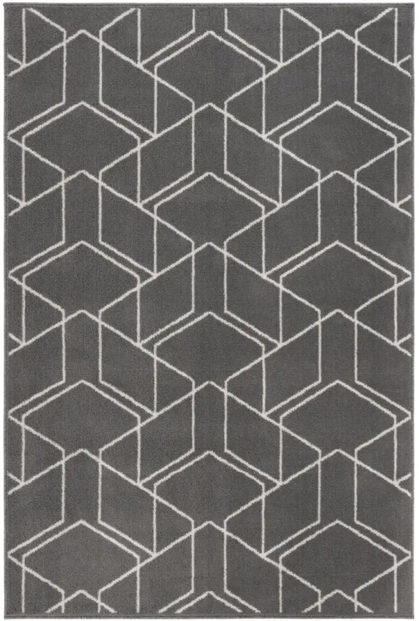 PYRAMID 211 GREY  5'-3' x 7'-8' Medium Rectangle Rug
