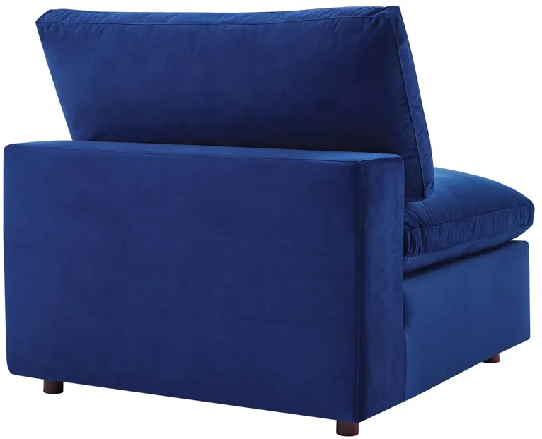 Commix Down Filled Overstuffed Performance Velvet Armless Chair