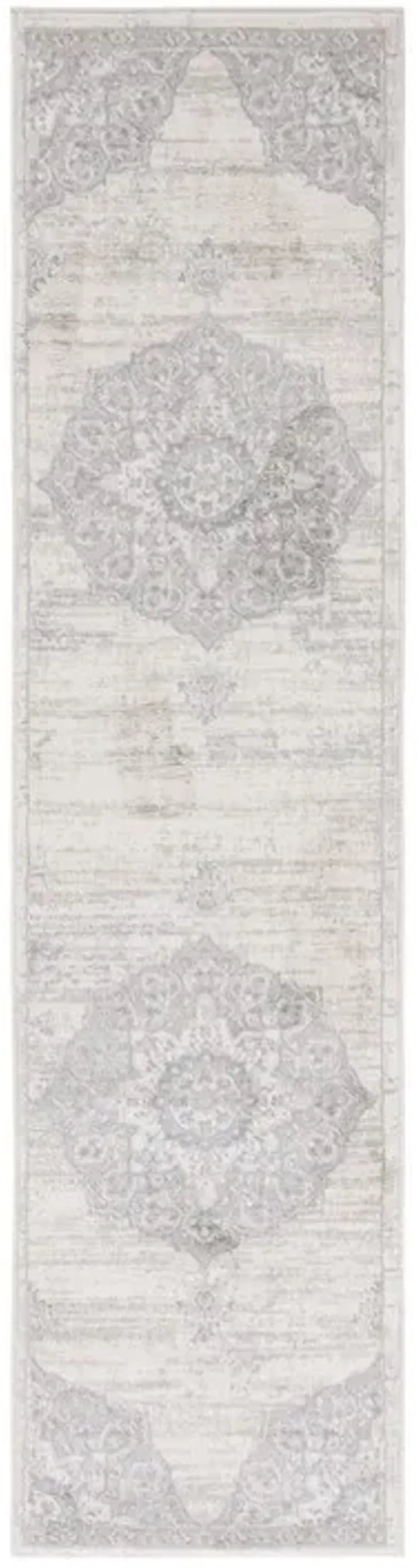 Brentwood 802 Ivory / Beige 2' X 8' Runner Powerloomed Rug