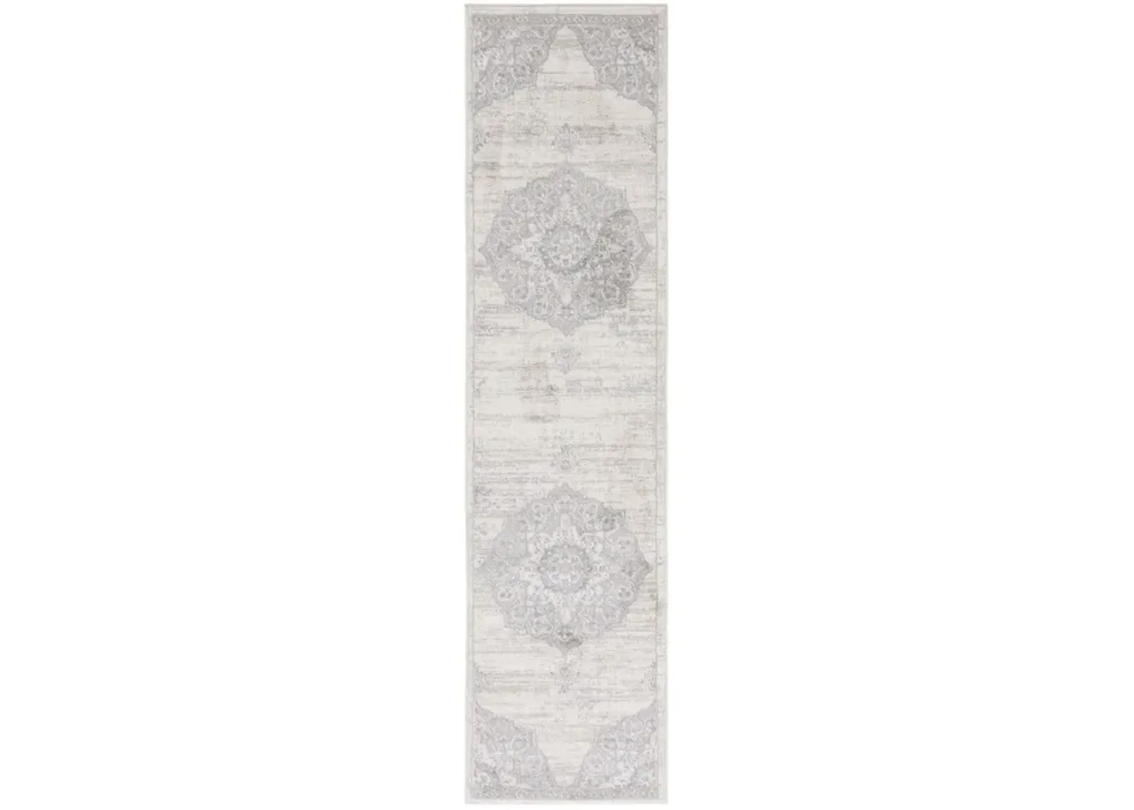 Brentwood 802 Ivory / Beige 2' X 8' Runner Powerloomed Rug