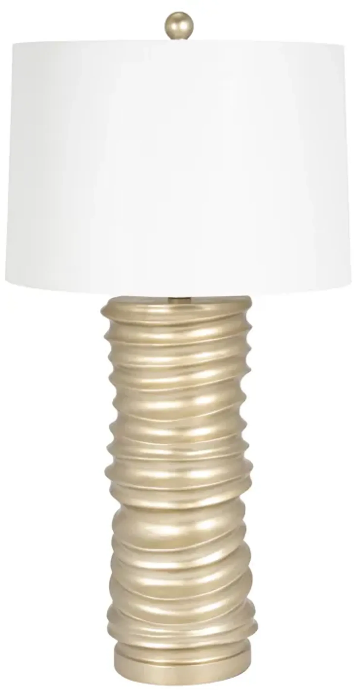 Resin 28" Stacking Rings Table Lamp, Champagne