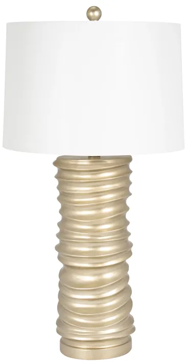 Resin 28" Stacking Rings Table Lamp, Champagne