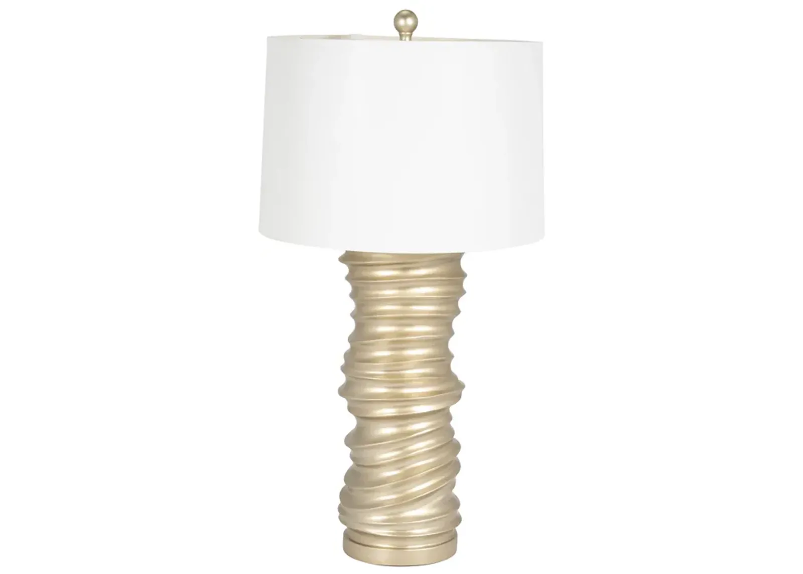 Resin 28" Stacking Rings Table Lamp, Champagne