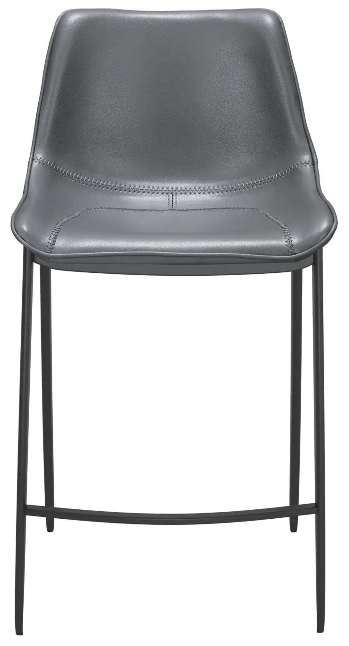 Magnus Counter Stool (Set of 2) Dark Gray & Black