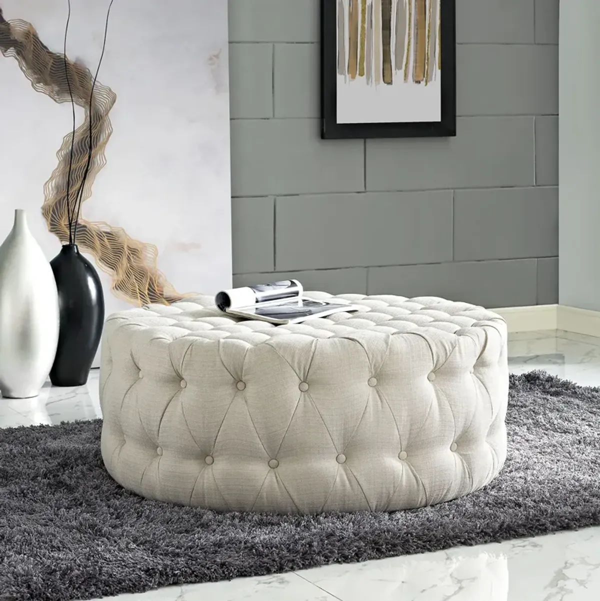 Amour Upholstered Ottoman